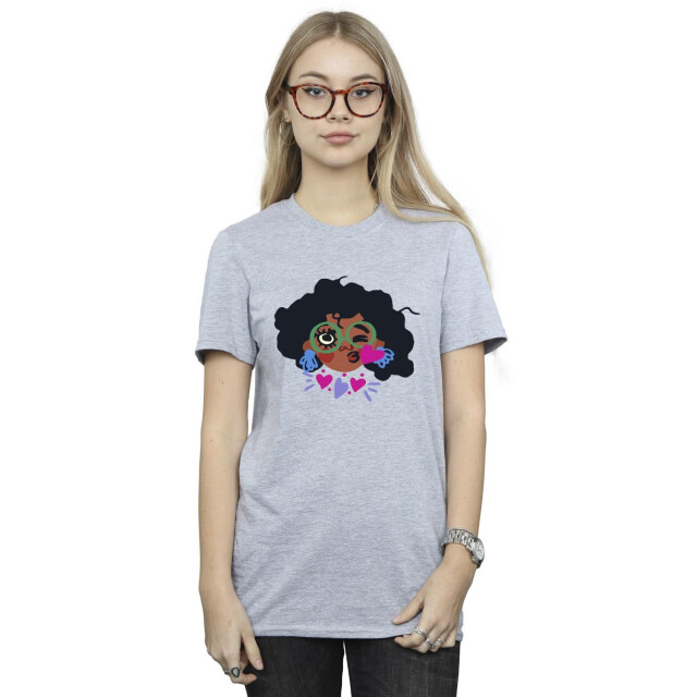 Li-cense Disney dames encanto mirabel kiss katoenen vriendje t-shirt UTBI22445_sportsgrey large