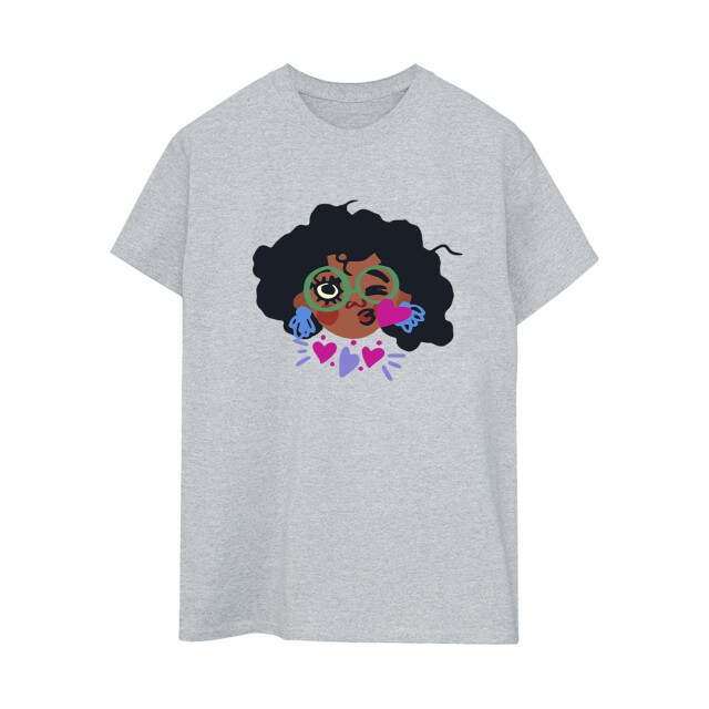 Li-cense Disney dames encanto mirabel kiss katoenen vriendje t-shirt UTBI22445_sportsgrey large