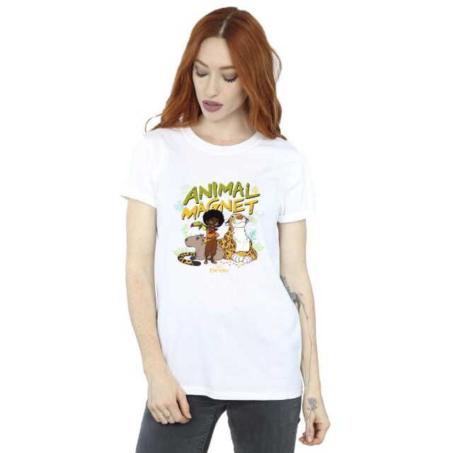 Li-cense Disney dames encanto animal magnet cotton boyfriend t-shirt UTBI22377_white large