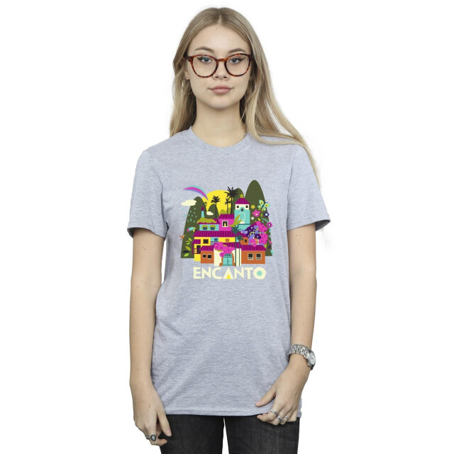 Li-cense Disney dames encanto veel huizen katoenen vriendje t-shirt UTBI22324_sportsgrey large