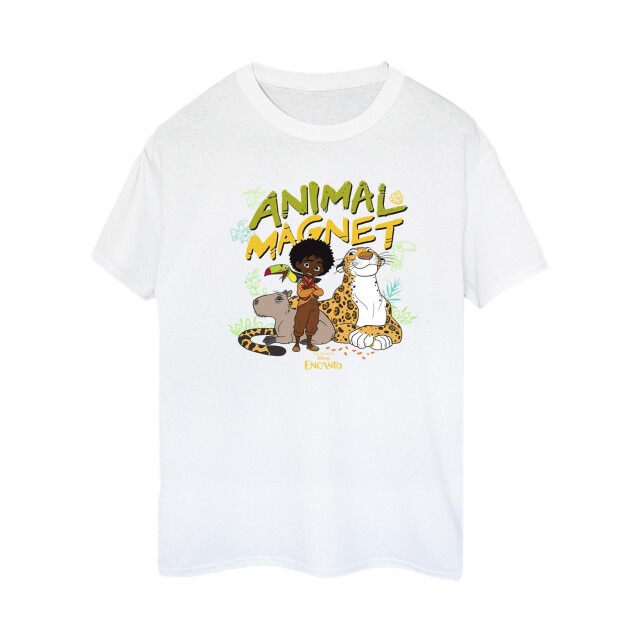Li-cense Disney dames encanto animal magnet cotton boyfriend t-shirt UTBI22377_white large