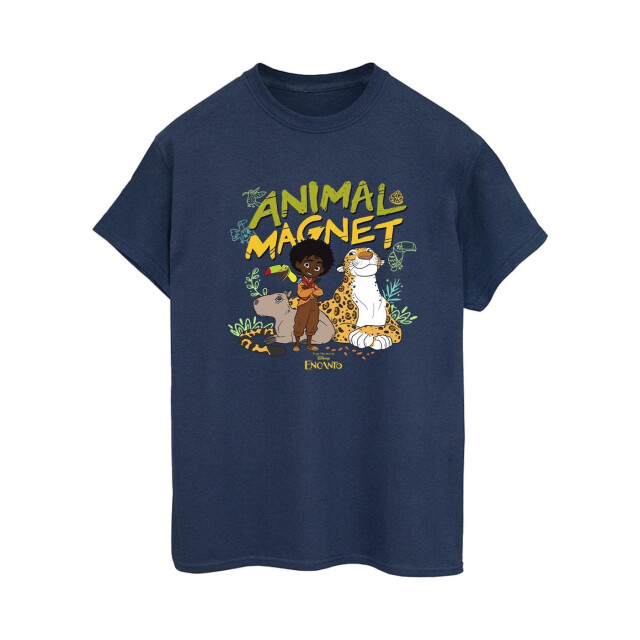 Li-cense Disney dames encanto animal magnet cotton boyfriend t-shirt UTBI22377_navyblue large