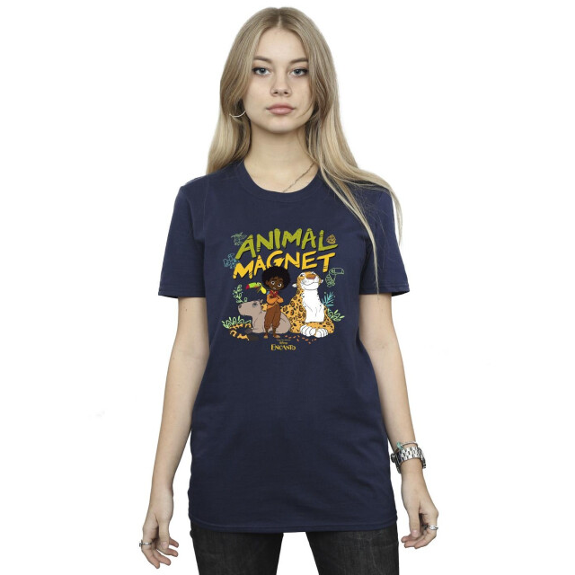 Li-cense Disney dames encanto animal magnet cotton boyfriend t-shirt UTBI22377_navyblue large
