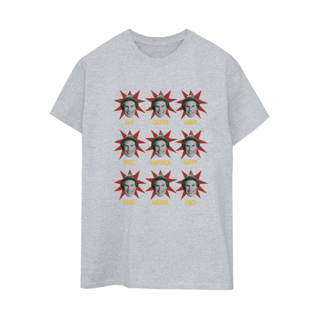 Li-cense Elf dames many moods of buddy katoenen vriendje t-shirt UTBI22221_sportsgrey large