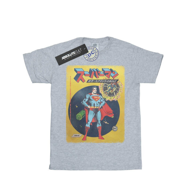 Li-cense Dc comics meisjes superman international cover katoenen t-shirt UTBI16096_sportsgrey large