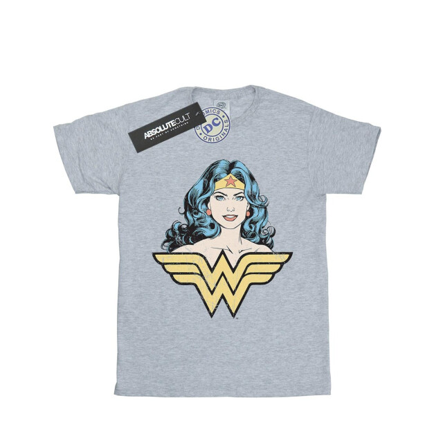 Li-cense Wonder woman meisjes gaze katoenen t-shirt UTBI715_sportsgrey large