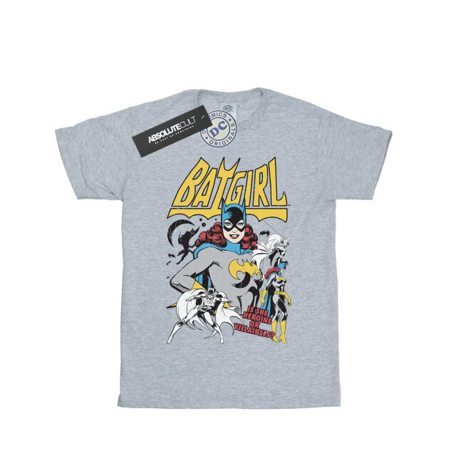 Li-cense Dc comics meisjes heldin of schurk batgirl katoenen t-shirt UTBI1418_sportsgrey large