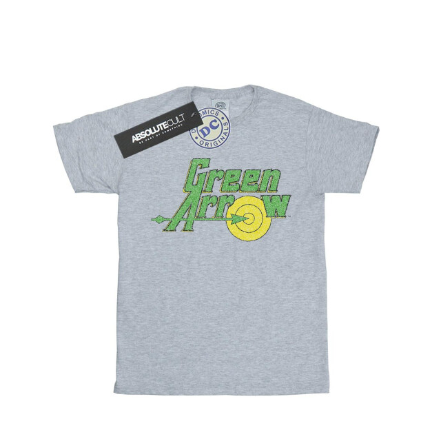 Li-cense Dc comics meisjes green arrow crackle logo katoenen t-shirt UTBI15894_sportsgrey large