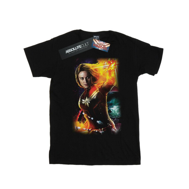 Li-cense Marvel meisjes captain galactic shine katoenen t-shirt UTBI15227_black large