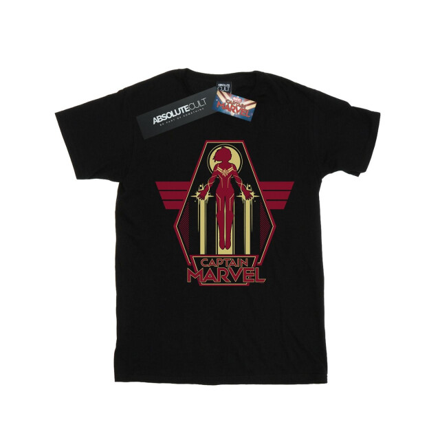 Li-cense Marvel meisjes captain flying warrior katoenen t-shirt UTBI15226_black large