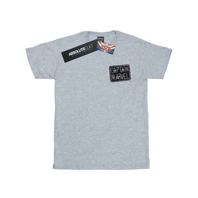 Li-cense Marvel meisjes captain borstlap katoenen t-shirt UTBI15202_sportsgrey large