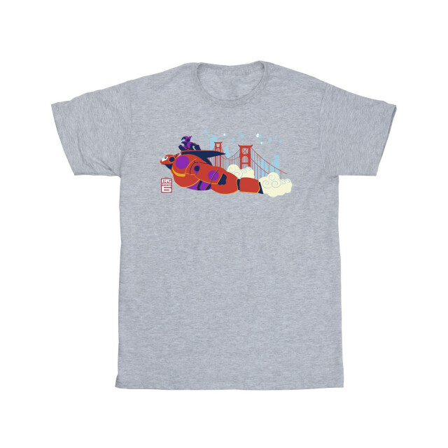 Li-cense Disney meisjes big hero 6 baymax hiro brug katoenen t-shirt UTBI11795_sportsgrey large