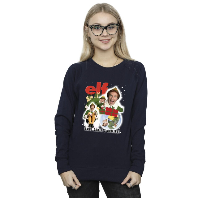 Li-cense Elf dames buddy collage sweatshirt UTBI16759_navyblue large