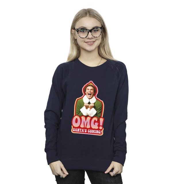 Li-cense Elf dames santa´s coming sweatshirt UTBI16741_navyblue large