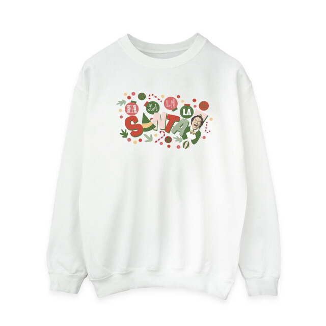 Li-cense Elf dames santa fa la la sweatshirt UTBI16721_white large