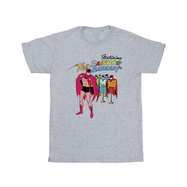 Li-cense Dc comics meisjes batman comic cover rainbow batman katoenen t-shirt UTBI10141_sportsgrey large