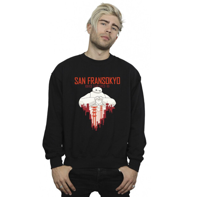 Li-cense Disney heren big hero 6 baymax san fransokyo hart sweatshirt UTBI15288_black large