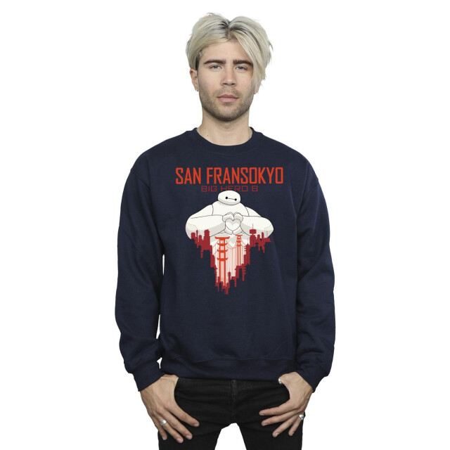 Li-cense Disney heren big hero 6 baymax san fransokyo hart sweatshirt UTBI15288_navyblue large