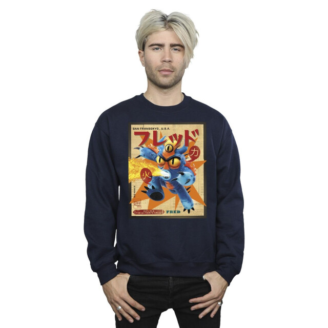 Li-cense Disney heren big hero 6 baymax fred krant sweatshirt UTBI15101_navyblue large