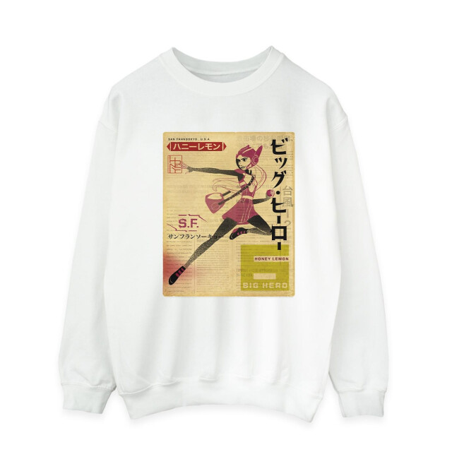 Li-cense Disney heren big hero 6 baymax honing citroen krant sweatshirt UTBI15127_white large