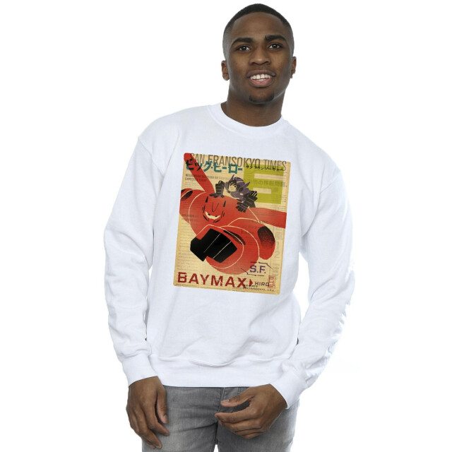 Li-cense Disney heren big hero 6 baymax flying baymax krant sweatshirt UTBI15046_white large