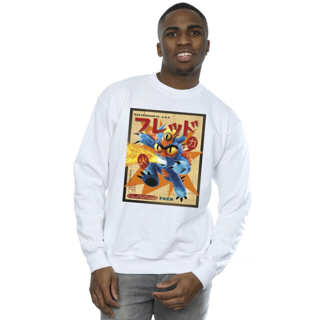 Li-cense Disney heren big hero 6 baymax fred krant sweatshirt UTBI15101_white large