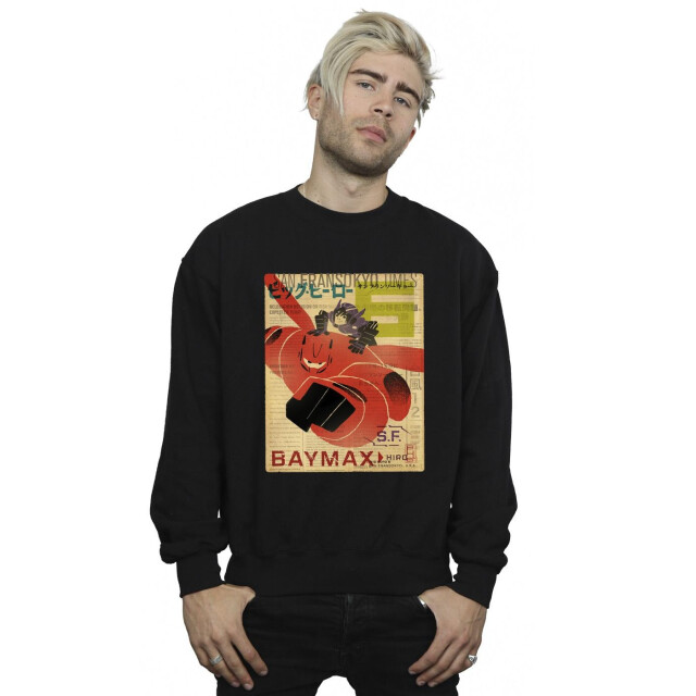 Li-cense Disney heren big hero 6 baymax flying baymax krant sweatshirt UTBI15046_black large