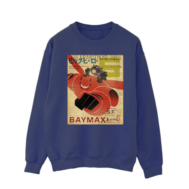 Li-cense Disney heren big hero 6 baymax flying baymax krant sweatshirt UTBI15046_navyblue large