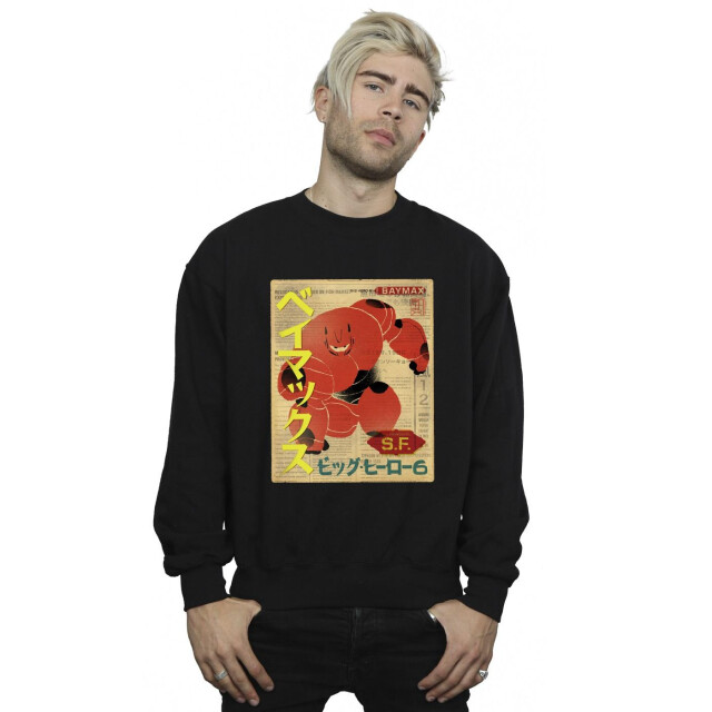 Li-cense Disney heren big hero 6 baymax newspaper sweatshirt UTBI15015_black large