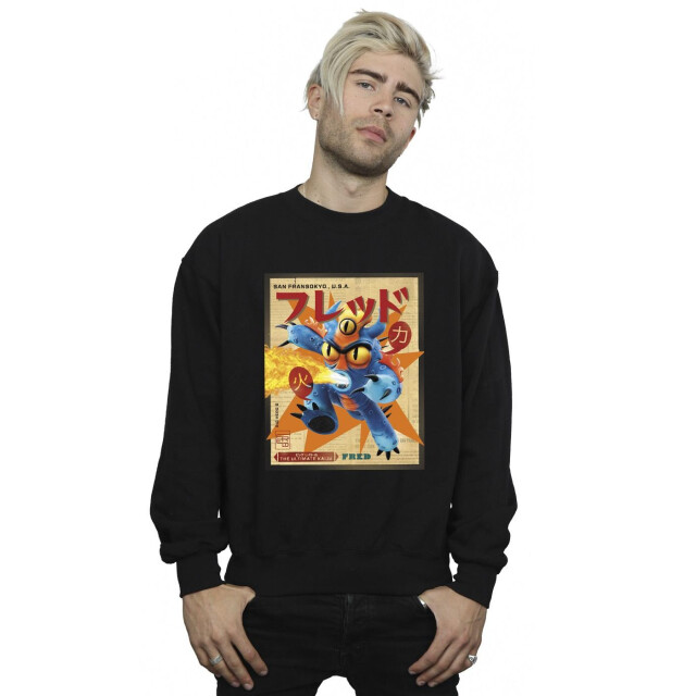 Li-cense Disney heren big hero 6 baymax fred krant sweatshirt UTBI15101_black large
