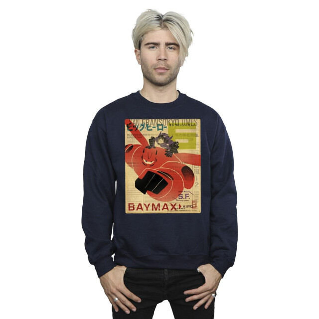 Li-cense Disney heren big hero 6 baymax flying baymax krant sweatshirt UTBI15046_navyblue large