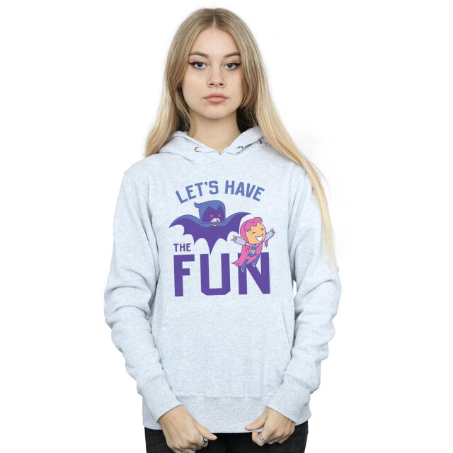 Li-cense Dc comics dames teen titans go let's have the fun hoodie UTBI15028_sportsgrey large