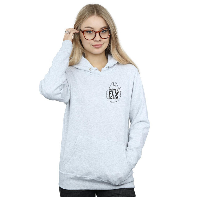 Li-cense Star wars dames nooit solo vliegen hoodie UTBI13914_sportsgrey large