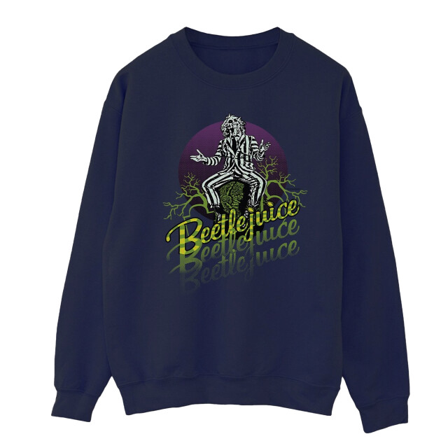 Li-cense Beetlejuice heren paars cirkel sweatshirt UTBI13862_navyblue large