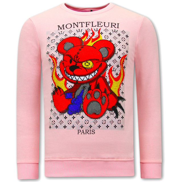 Tony Backer Sweater met print monster teddy bear 3631R large