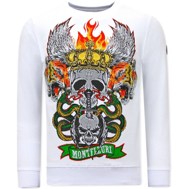 Tony Backer Sweater met print skull head 3662 large