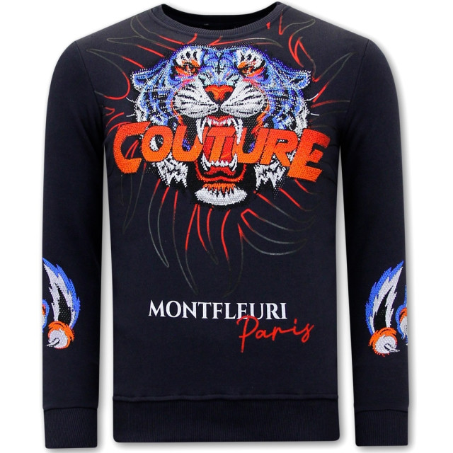 Tony Backer Sweater met print tiger couture 3717 large