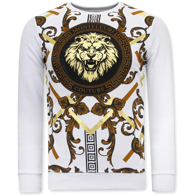 Tony Backer Sweater met print gouden leeuw 3728 large