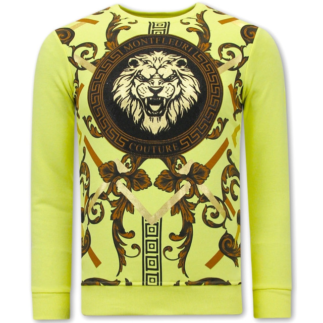 Tony Backer Sweater met print gouden leeuw 3728 large