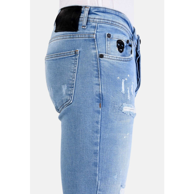 Local Fanatic Slim fit jeans met scheuren 1058 LF-DNM-1058 large