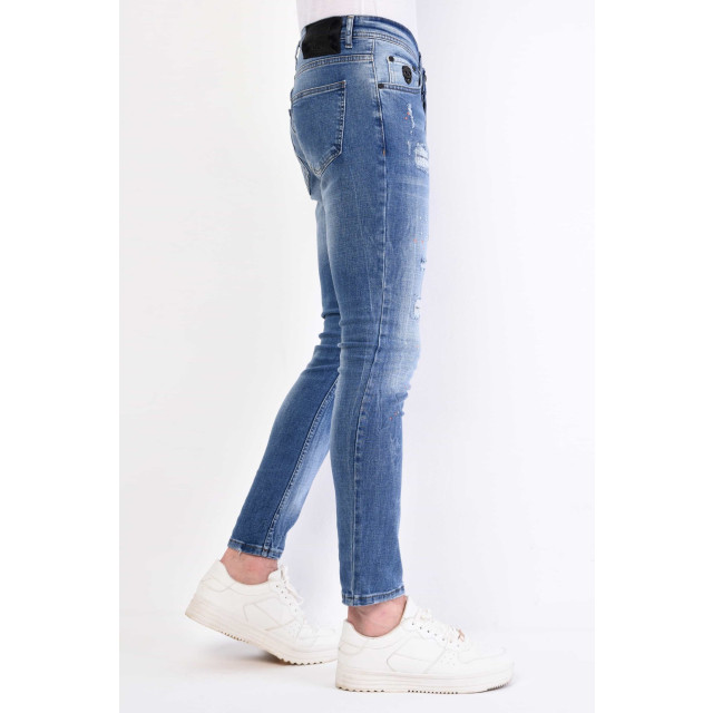 Local Fanatic Broek met verfspatten slim fit 1063 LF-DNM-1063 large