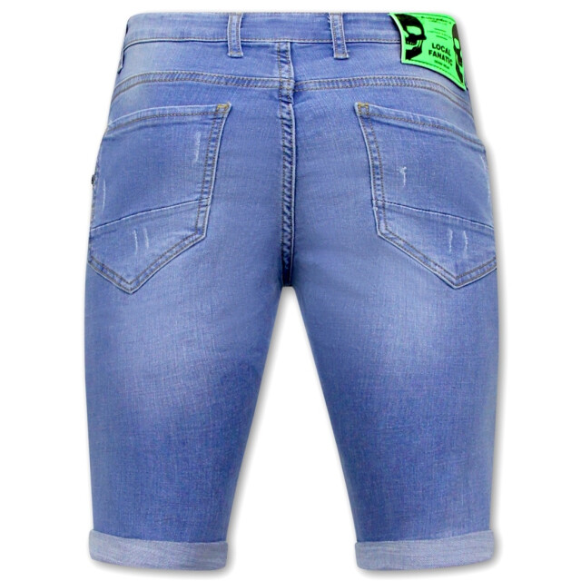 Local Fanatic Skinny korte broek met verfspatten 1027 LF-SHRT-1027 large