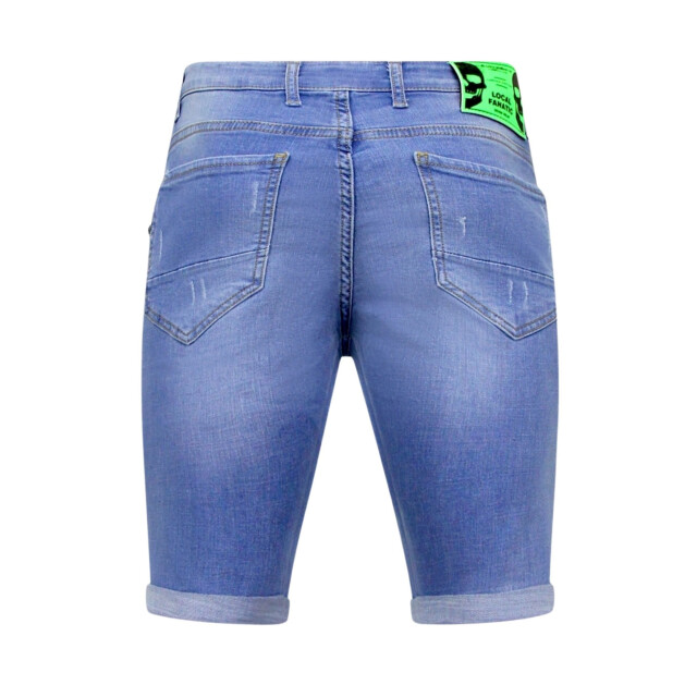 Local Fanatic Skinny korte broek met verfspatten 1027 LF-SHRT-1027 large