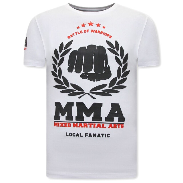 Local Fanatic T-shirt met print mma fighter nov-77 large