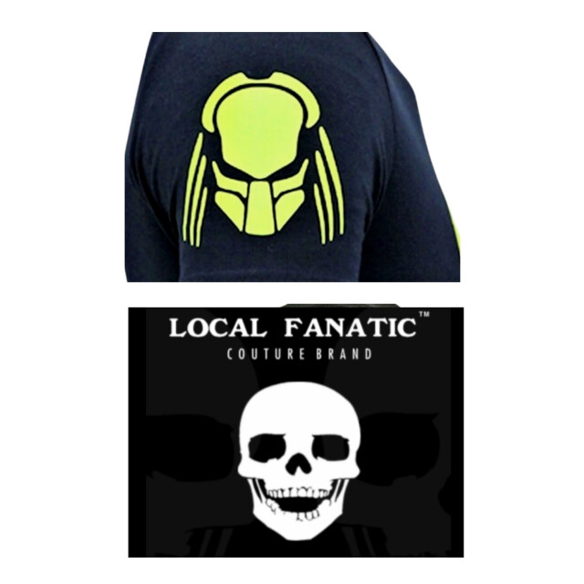 Local Fanatic T-shirt met opdruk predator neon print 11-6396B large