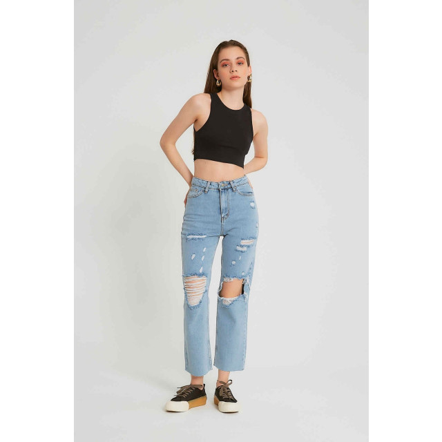 Robin-Collection Ripped jeans high waist d83616 RBN-D83616 large