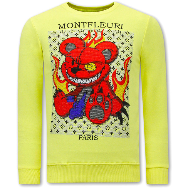 Tony Backer Sweater met print monster teddy bear 3631G large