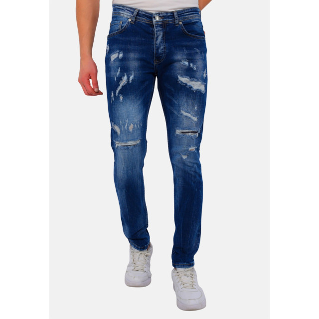 True Rise Slim fit jeans met gaten dc D&C-047 large