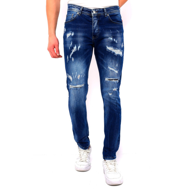 True Rise Slim fit jeans met gaten dc D&C-047 large