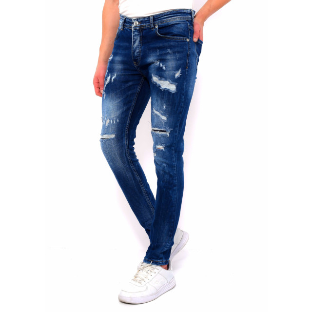 True Rise Slim fit jeans met gaten dc D&C-047 large